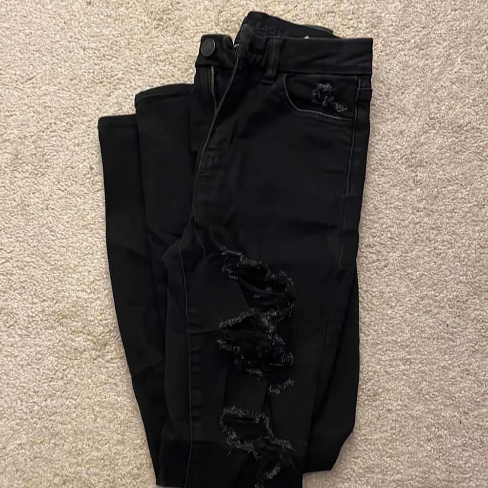 american eagle black skinny jeans